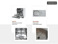 Respekta Winkelküche Hilde 310 x 172 cm mit Kücheninsel Weiß