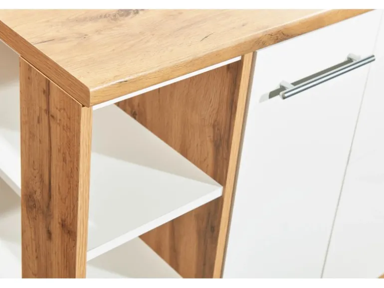 Respekta Winkelküche Hilde 310 x 172 cm mit Kücheninsel Weiß