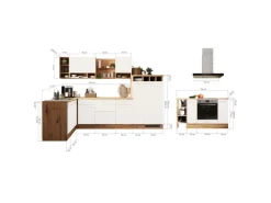 Respekta Winkelküche Hilde 310 x 172 cm Weiß