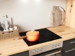 Respekta Winkelküche Hilde 280 x 172 cm mit Kücheninsel Grau