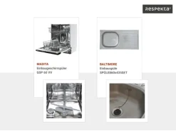 Respekta Winkelküche Hilde 280 x 172 cm mit Kücheninsel Grau