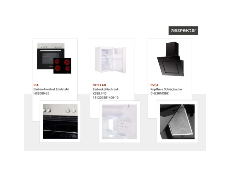 Respekta Winkelküche Hilde 280 x 172 cm mit Kücheninsel Grau