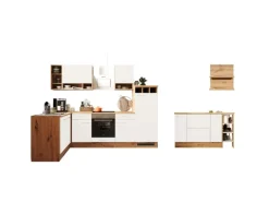 Respekta Winkelküche Hilde 280 x 172 cm mit Kücheninsel Weiß