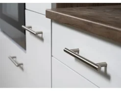 Respekta Winkelküche KBL370EYWMISGKE 370 cm Weiß Eiche York Nachbildung