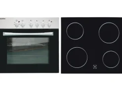 Respekta Winkelküche KBL280WGCGKEG 280 x 172 cm Grau-Weiß-Butcher Nussbaum