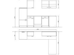 Respekta Winkelküche KBL280WWBSCG 280 x 172 cm Weiß-Beton Optik