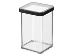 Rotho Dose Loft Premium Quadratisch 1 l Transparent-Schwarz