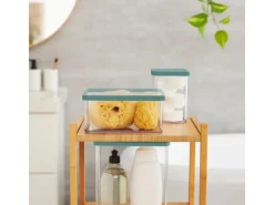 Rotho Dose Loft Premium Quadratisch 1 l Transparent Mistletoe Green