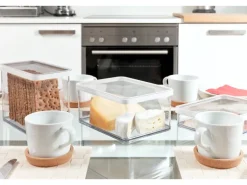 Rotho Dose Loft Premium Rechteckig 2,1 l Weiß-Transparent