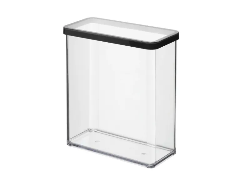 Rotho Dose Loft Premium Rechteckig 3,2 l Transparent-Schwarz