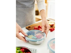 Rotho Frischhaltedose Nala Edelstahl Rund 0,9 l Mistletoe Green