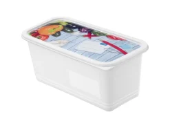 Rotho Gefrierdosen-Set Domino Gemüse 1,5 l Weiß 3-teilig