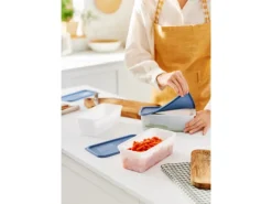 Rotho Gefrierdosen-Set Domino 1,2 l Horizontblau 3-teilig