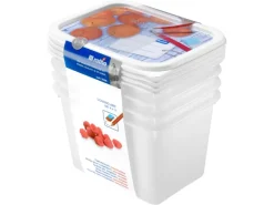 Rotho Gefrierdose-Set Domino 1 l Weiß 4-teilig