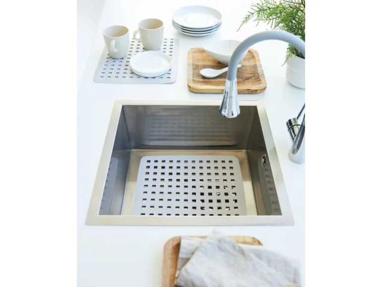 Rotho Küchen-Spülbeckenmatte Basic 27 cm x 31 cm Cool Grey