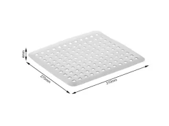 Rotho Küchen-Spülbeckenmatte Basic 27 cm x 31 cm Cool Grey