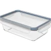 Rotho Kühlschrankdose Clic & Lock Glas 1,3 l Horizontblau