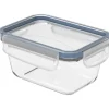 Rotho Kühlschrankdose Clic & Lock Glas 0,5 l Horizontblau