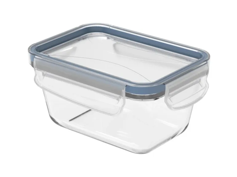 Rotho Kühlschrankdose Clic & Lock Glas 0,5 l Horizontblau