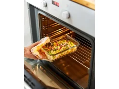 Rotho Kühlschrankdose Nala mit Kunststoffdeckel Glas 1,1 l Mistletoe Green