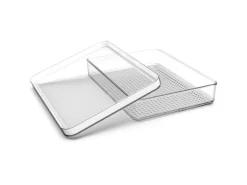 Rotho Kühlschrankorganizer-Set Loft 0,85 l Weiß 2-teilig