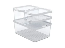 Rotho Kühlschrankorganizer-Set Cauma Transparent 4-teilig