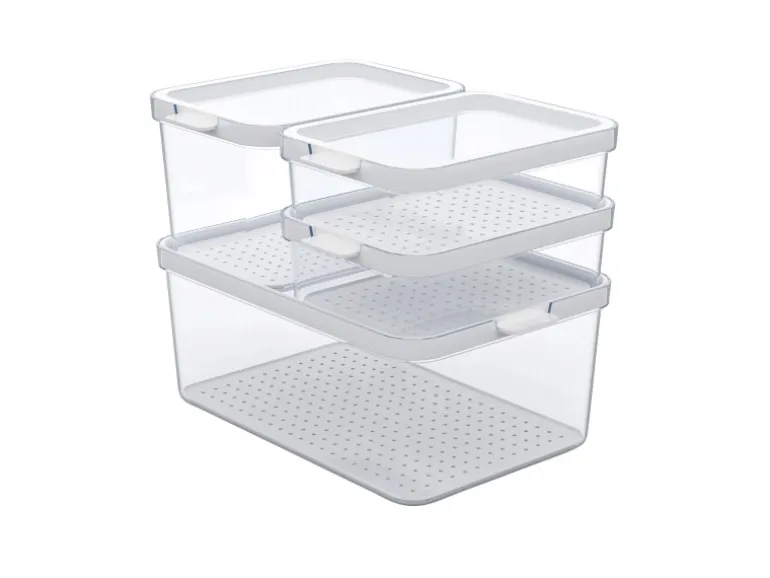 Rotho Kühlschrankorganizer-Set Cauma Transparent 4-teilig