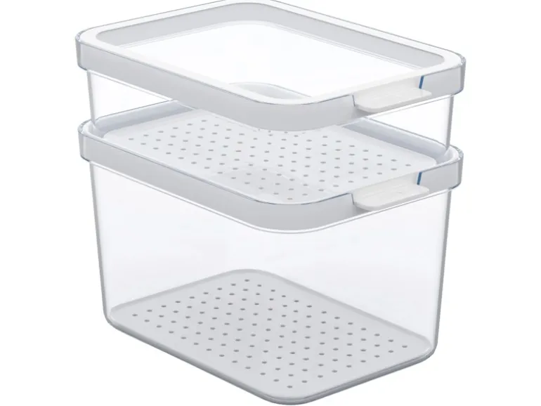 Rotho Kühlschrankorganizer-Set Cauma Transparent 2-teilig
