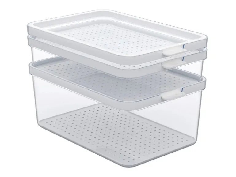 Rotho Kühlschrankorganizer-Set Cauma 1,3 l/2,6 l/4,65 l Transparent 3-teilig