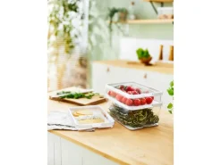 Rotho Kühlschrankorganizer-Set Cauma 1,3 l/2,6 l/4,65 l Transparent 3-teilig