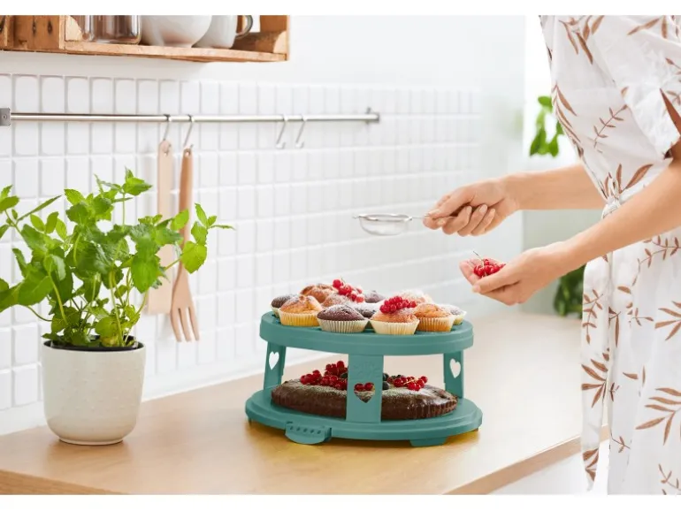 Rotho Tortenglocke Fresh XL 26 cm Transparent Mistletoe Green