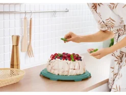 Rotho Tortenglocke Fresh XL 26 cm Transparent Mistletoe Green