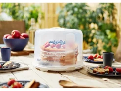 Rotho Tortenglocke Fresh XL 26 cm Weiß-Transparent