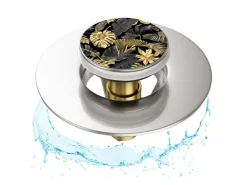 Sanilo Pop Up Waschbeckenstöpsel Golden Leaves