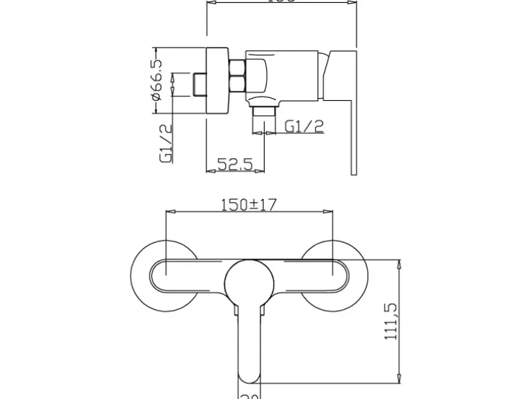 Sanitop-Wingenroth Einhebelmischer Brausearmatur Jetmix Style Chrom