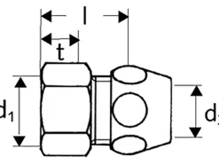 Schell gerade Verschraubung mit Innengewinde und Quetschverschraubung für Kupfer