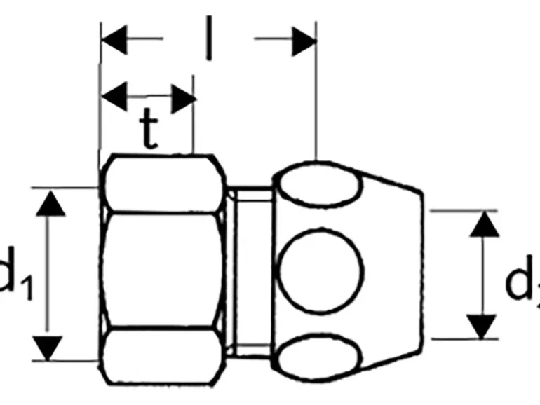 Schell gerade Verschraubung mit Innengewinde und Quetschverschraubung für Kupfer