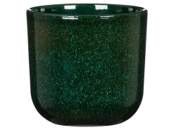 Scheurich Übertopf Keramik Ø 12,9 cm x 11,9 cm Mystic Green Volumen 0,814 l
