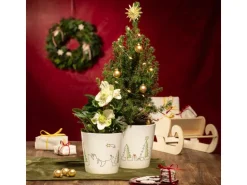 Scheurich Übertopf Santas Ride Ø 14 cm x 13,2 cm Weiß