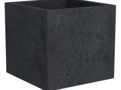 Scheurich Pflanzgefäß C-Cube 240 28,5 cm x 28,5 cm Stony Black