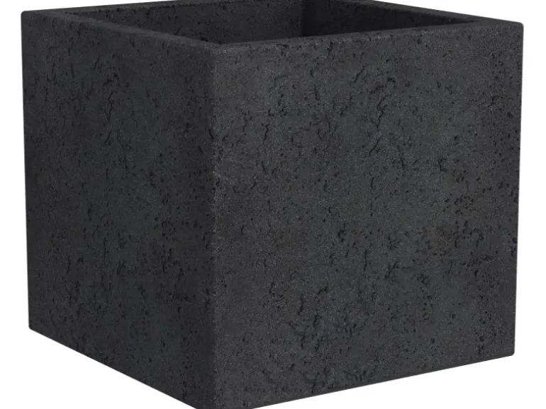 Scheurich Pflanzgefäß C-Cube 240 28,5 cm x 28,5 cm Stony Black