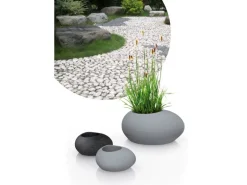 Scheurich Pflanzgefäß Flow 48 cm x 38 cm Stony Black