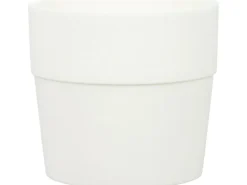 Scheurich Pflanzgefäß Groove Ø 38 cm Bianco hochwertiger Kunststoff