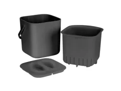 Schöner Wohnen Abfallsammler Cindy mit Sieb 3 l Schwarz