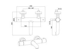 Schöner Wohnen Wannen-Thermostat Dicu Eco-Stop Mattschwarz
