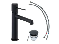 Schöner Wohnen Waschtischarmatur Kadia Auslaufhöhe 12,1 cm Mattschwarz