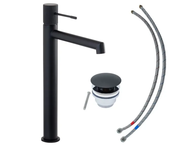 Schöner Wohnen Waschtischarmatur Kadia Auslaufhöhe 24,2 cm Mattschwarz