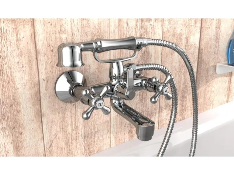 Schütte Badewannenarmatur Elk mit Garnitur Chrom