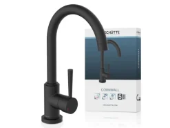 Schütte Design-Spültischarmatur Cornwall Schwarz-Matt