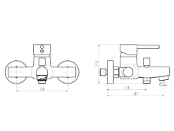 Schütte Design-Wannenfüllarmatur Atlanta Chrom